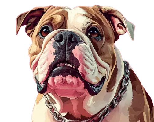 An adult english bulldog